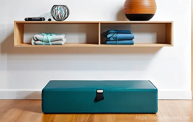 운동기구 보관 팁과 공간 활용법 - **Image Prompt: "Multifunctional Workout Gear in a Cozy Living Space"** "A bright and cozy livin...