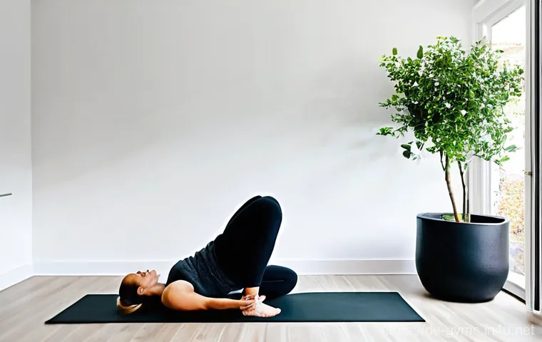 운동 초보자용 조립형 헬스장비 - **Prompt 2: Digital-Assisted Progression** "A dedicated, well-organized home gym corner within a...