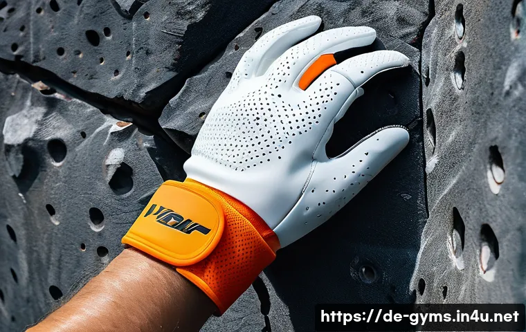 글러브 없는 그립 보조 도구 - A detailed close-up of a hand wearing a high-quality silicone grip enhancer glove designed for sport...